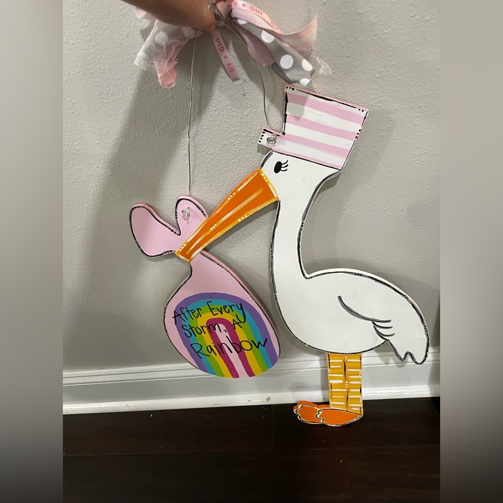 Rainbow Baby Wood Sign